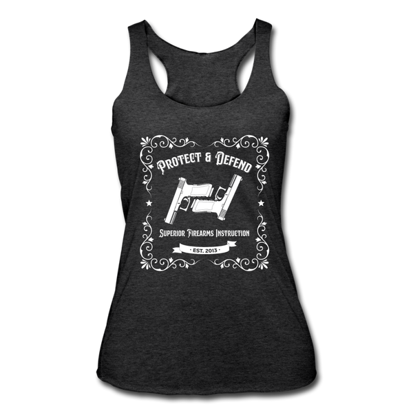 Women's Whiskey Bottle Tank - heather black