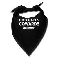 God Hates Cowards Bandana - black