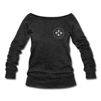 Women's Whiskey Logo Wideneck Sweatshirt - heather black