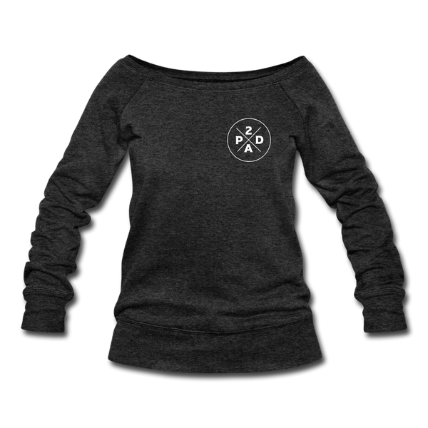 Women's Whiskey Logo Wideneck Sweatshirt - heather black