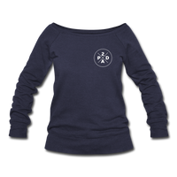 Women's Whiskey Logo Wideneck Sweatshirt - melange navy