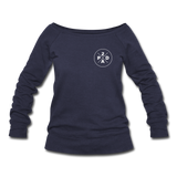 Women's Whiskey Logo Wideneck Sweatshirt - melange navy