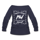 Women's Whiskey Logo Wideneck Sweatshirt - melange navy