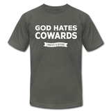 God Hates Cowards T-Shirt - asphalt