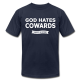 God Hates Cowards T-Shirt - navy